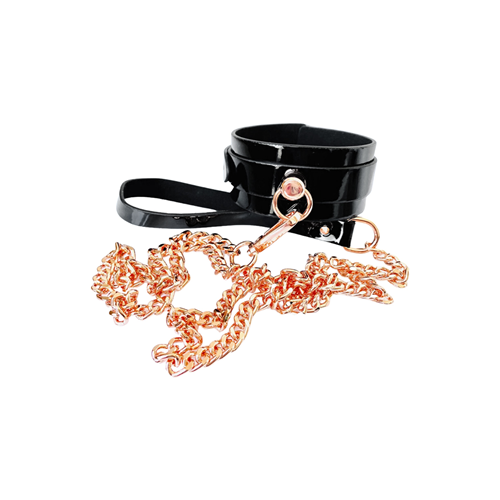 Kinky Diva - Halsband met o-ring en ketting